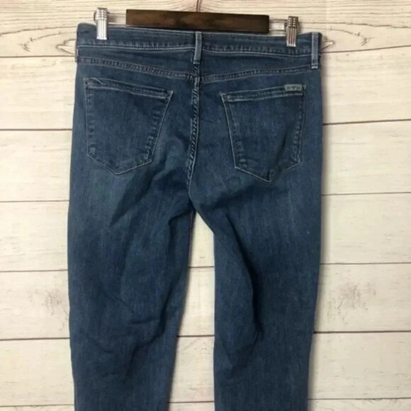 Eddie Bauer Elasian Curvy Crop Raw Hem Medium Wash Skinny Jeans 8 - Picture 7 of 8